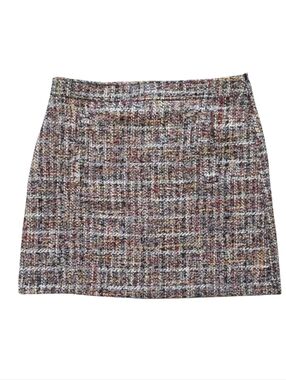 LOFT Size 10 Multi Color Tweed Lined Professional Skirt